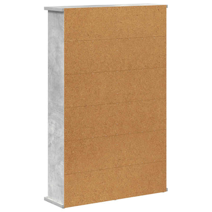 vidaXL CD Cabinet Concrete Grey 60 x 17 x 92 cm Engineered Wood 6