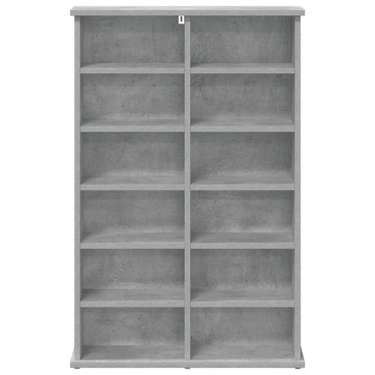 vidaXL CD Cabinet Concrete Grey 60 x 17 x 92 cm Engineered Wood 4