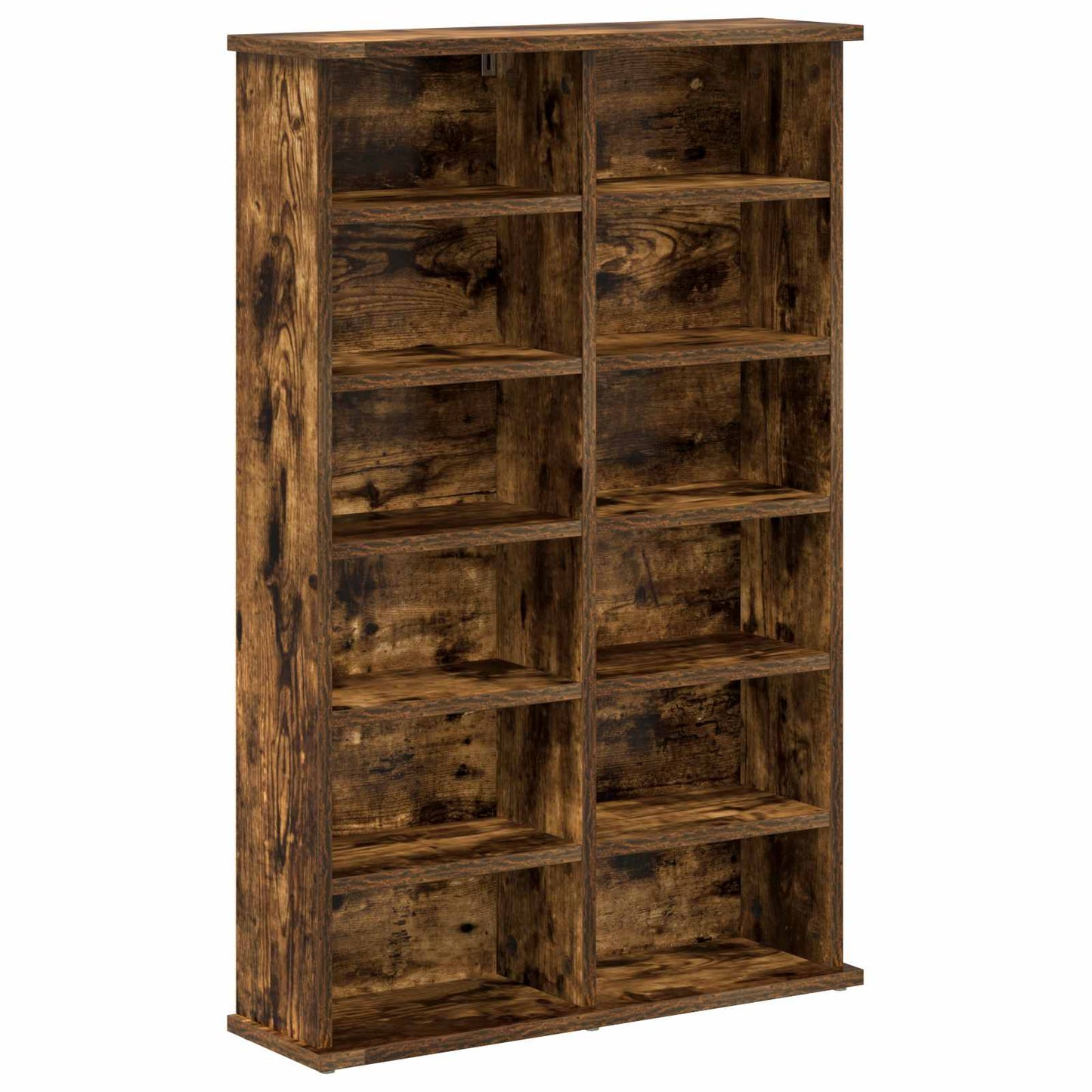 vidaXL CD Cabinet Smoked Oak 60 x 17 x 92 cm Engineered Wood 2