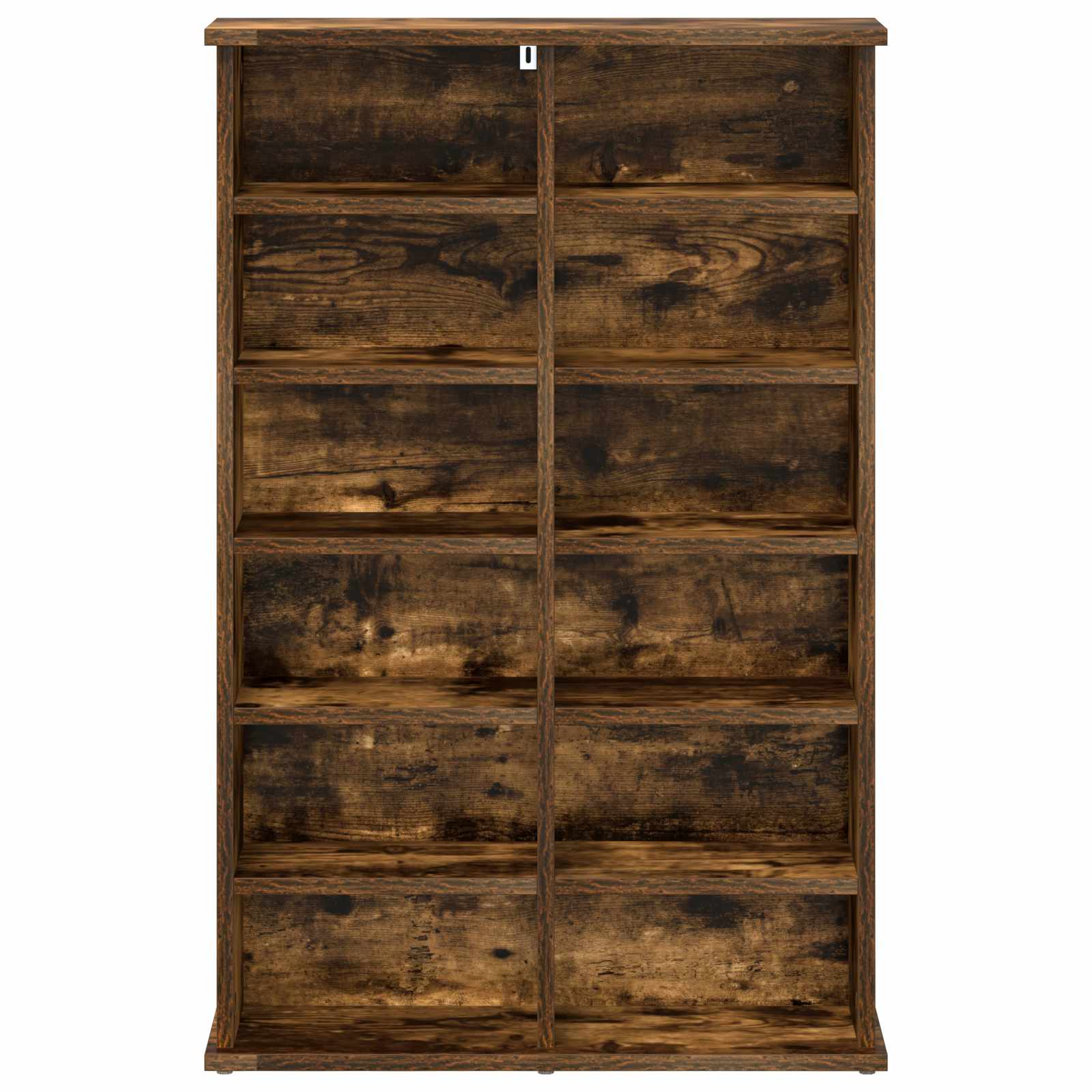 vidaXL CD Cabinet Smoked Oak 60 x 17 x 92 cm Engineered Wood 4