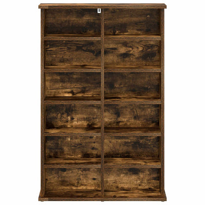 vidaXL CD Cabinet Smoked Oak 60 x 17 x 92 cm Engineered Wood 4