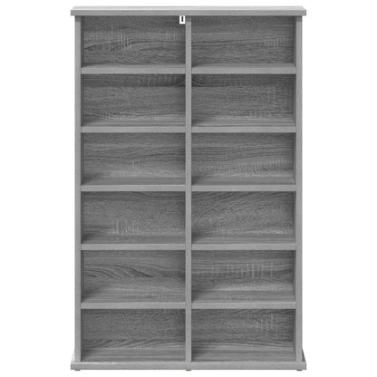 vidaXL CD Cabinet Grey Sonoma 60 x 17 x 92 cm Engineered Wood 4