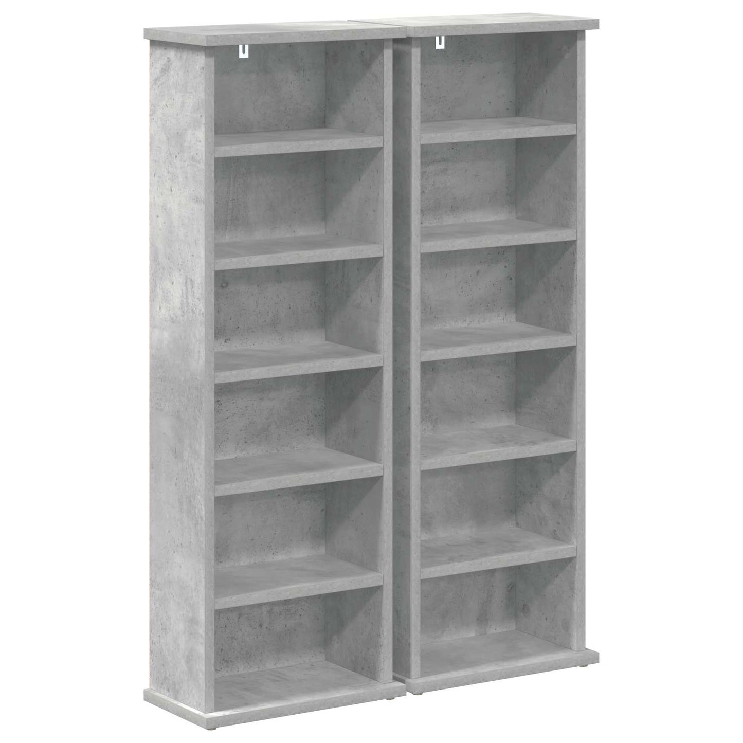 vidaXL CD Cabinet 2 pcs Concrete Grey 32 x 17 x 92 cm Engineered Wood 2