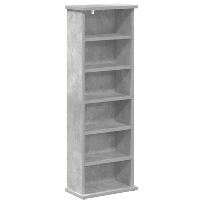 vidaXL CD Cabinet 2 pcs Concrete Grey 32 x 17 x 92 cm Engineered Wood 4