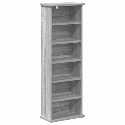 vidaXL CD Cabinet 2 pcs Grey Sonoma 32 x 17 x 92 cm Engineered Wood 4