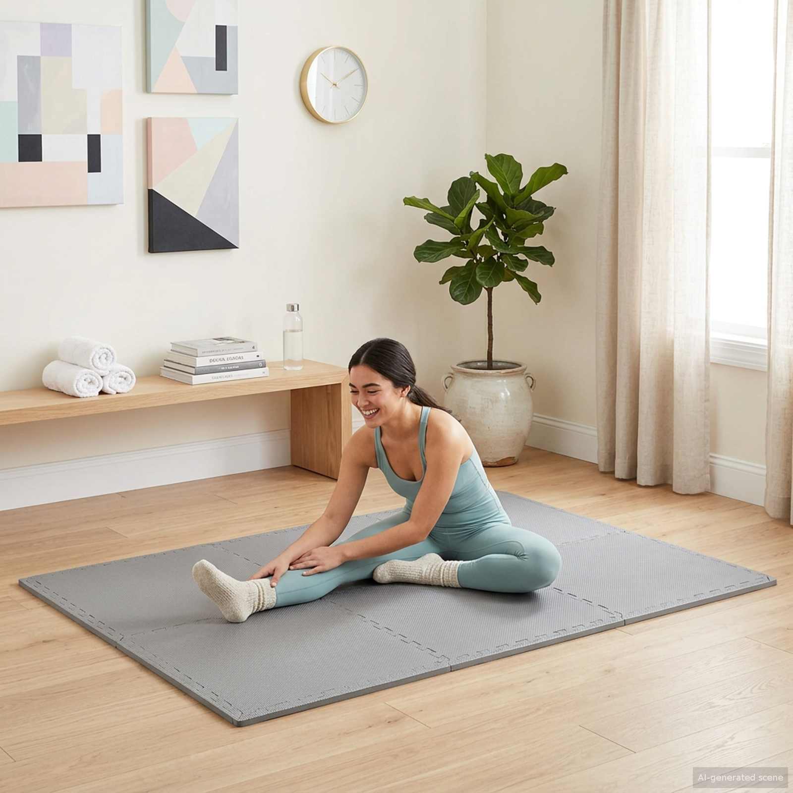 vidaXL Floor Mats 12 pcs Grey 4.32 m² EVA Foam 1