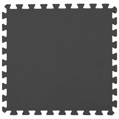 vidaXL Pool Ground Mat 16 pcs Ø 235 cm Round EVA Foam Black 4