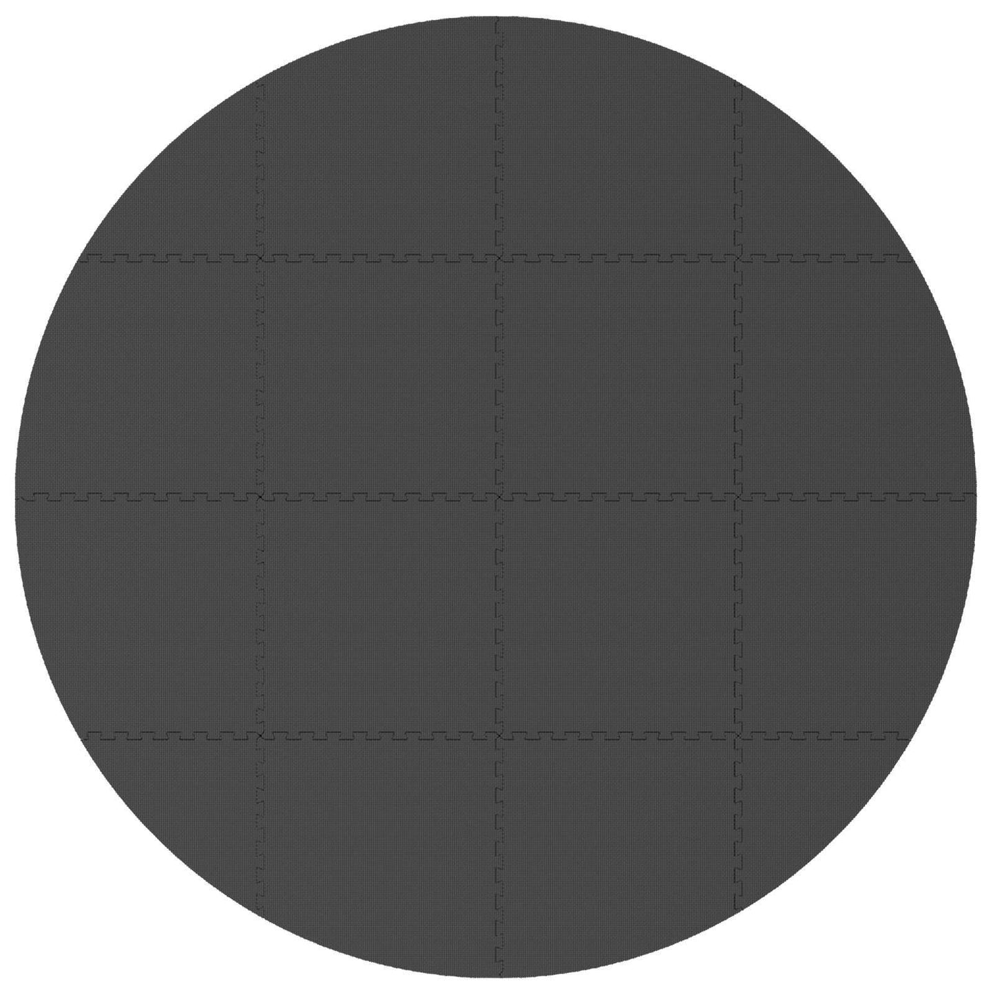 vidaXL Pool Ground Mat 16 pcs Ø 235 cm Round EVA Foam Black 2