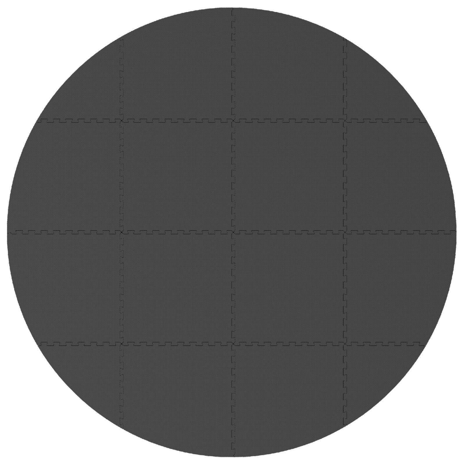 vidaXL Pool Ground Mat 16 pcs Ø 235 cm Round EVA Foam Black 2