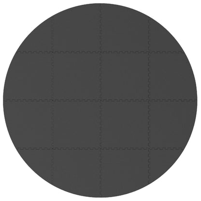 vidaXL Pool Ground Mat 16 pcs Ø 235 cm Round EVA Foam Black 2