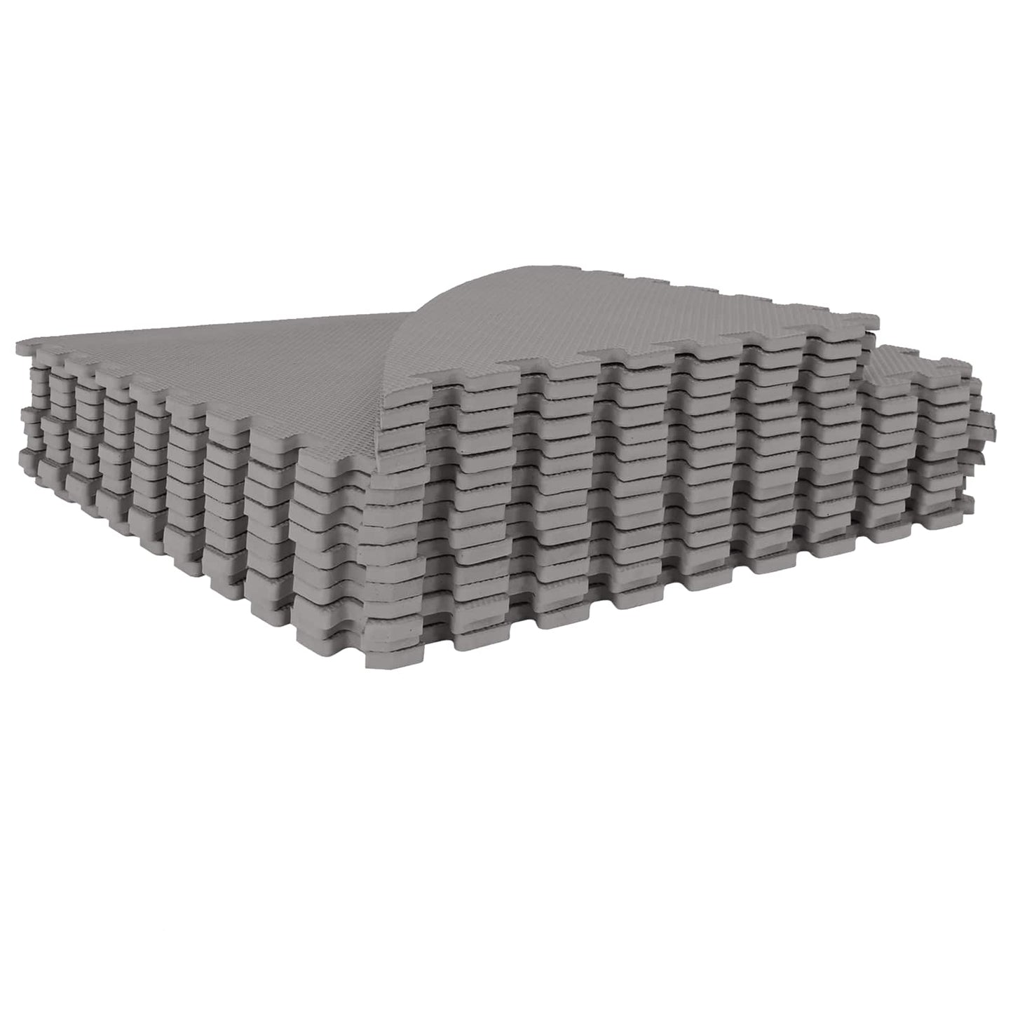 vidaXL Pool Ground Mat 16 pcs Ø 235 cm Round EVA Foam Grey 3