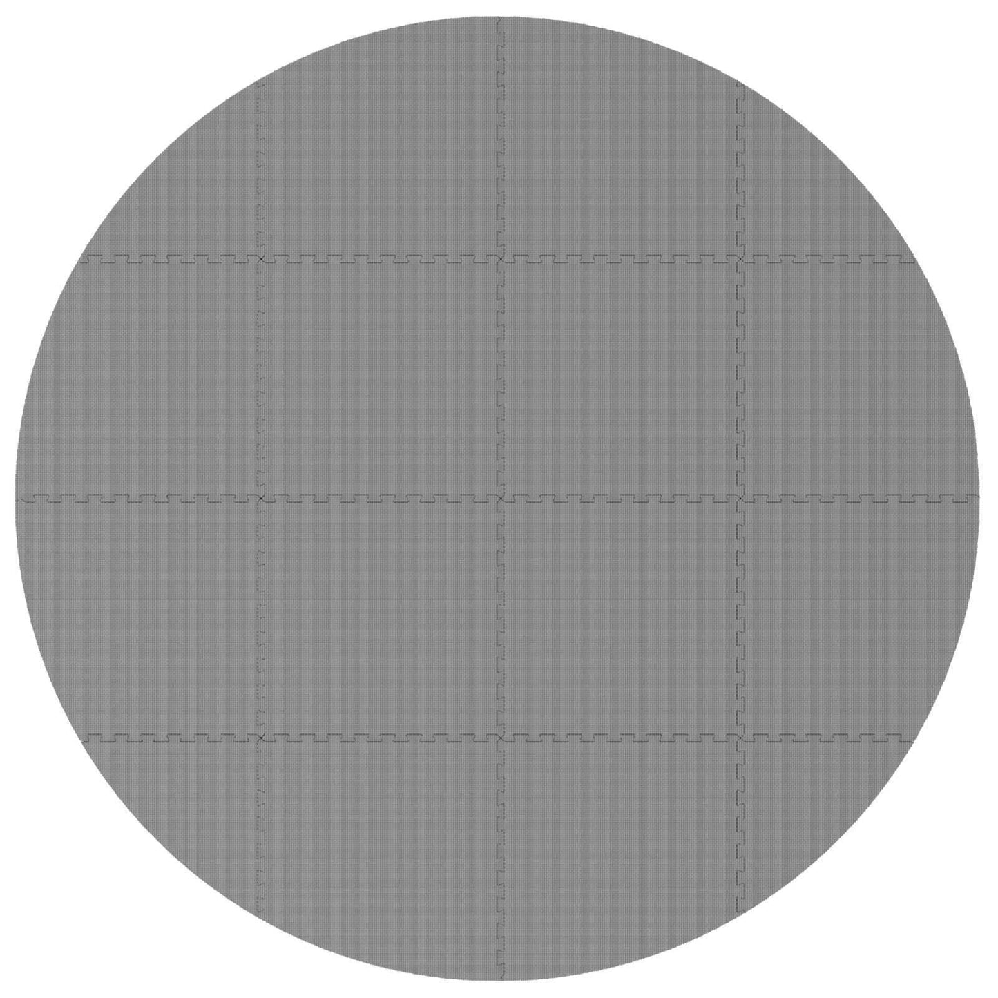 vidaXL Pool Ground Mat 16 pcs Ø 235 cm Round EVA Foam Grey 2