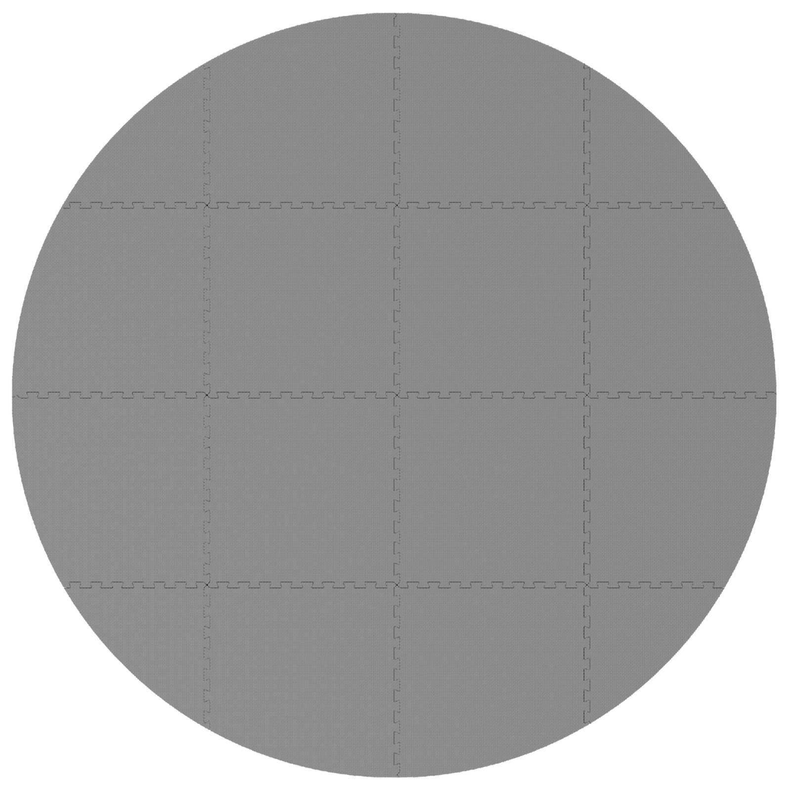 vidaXL Pool Ground Mat 16 pcs Ø 235 cm Round EVA Foam Grey 2