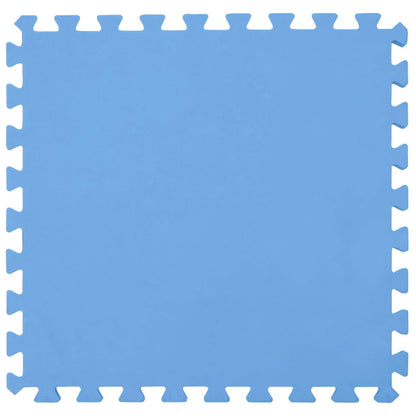 vidaXL Pool Ground Mat 16 pcs Ø 235 cm Round EVA Foam Blue 4