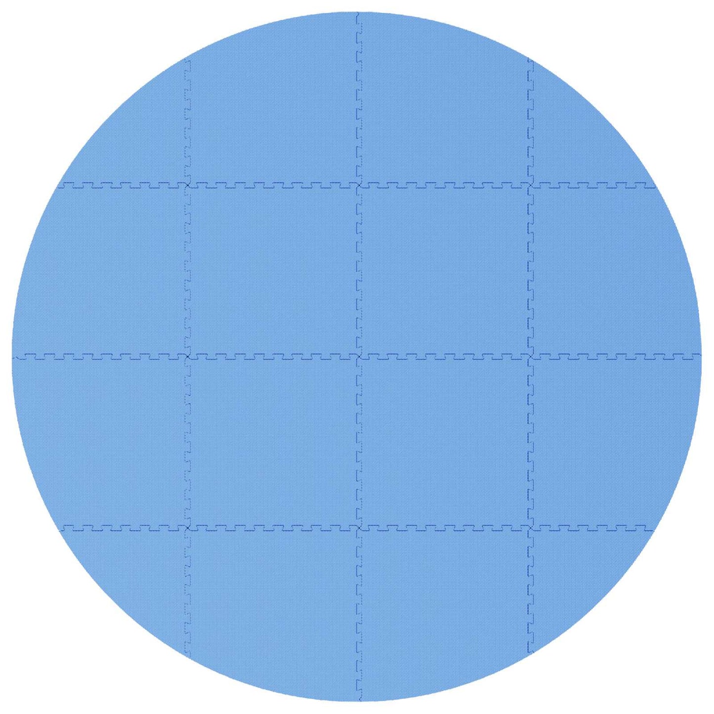 vidaXL Pool Ground Mat 16 pcs Ø 235 cm Round EVA Foam Blue 2