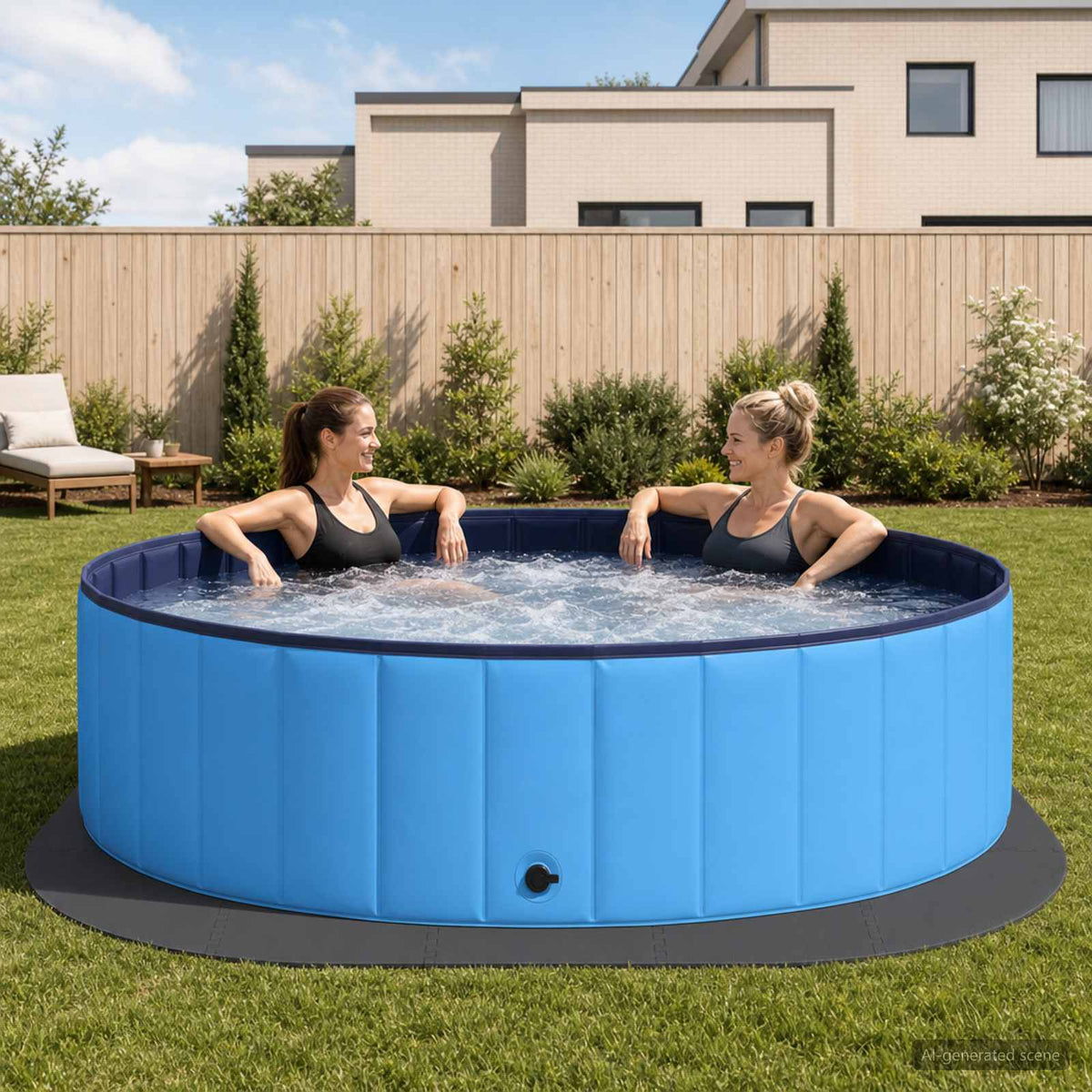 vidaXL Pool Ground Mat 16 pcs Round EVA Foam