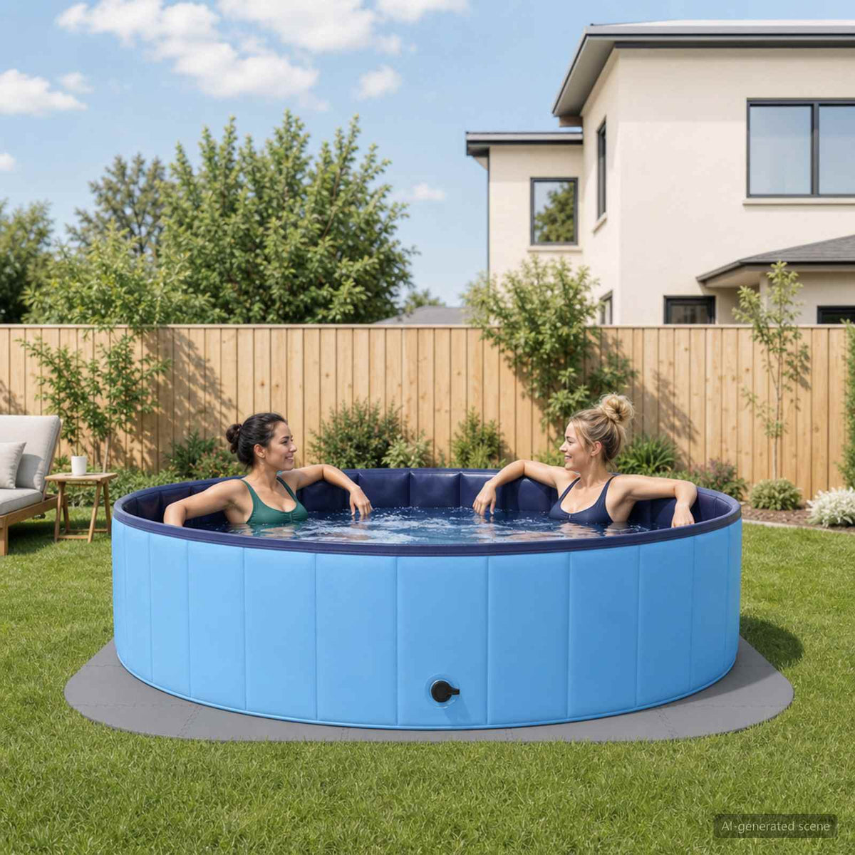 vidaXL Pool Ground Mat 16 pcs Round EVA Foam