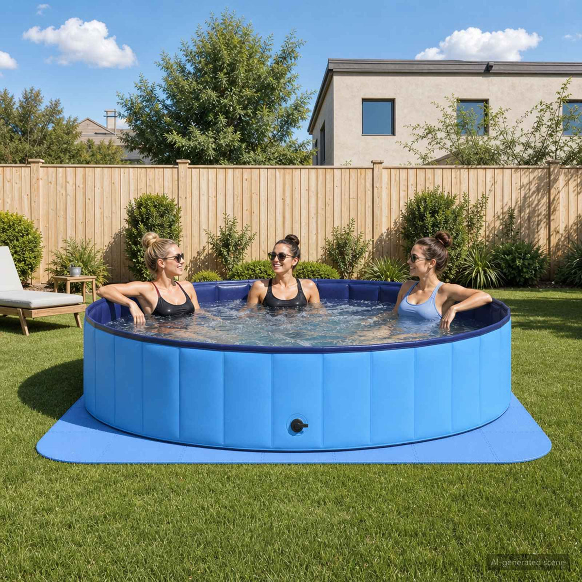 vidaXL Pool Ground Mat 16 pcs Round EVA Foam