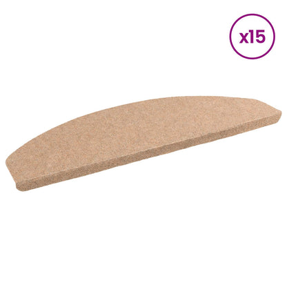 vidaXL Self-adhesive Stair Mats 15 pcs 80 x 28 x 3.5 cm Beige 3