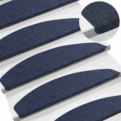 vidaXL Self-adhesive Stair Mats 15 pcs 80 x 28 x 3.5 cm Blue 2