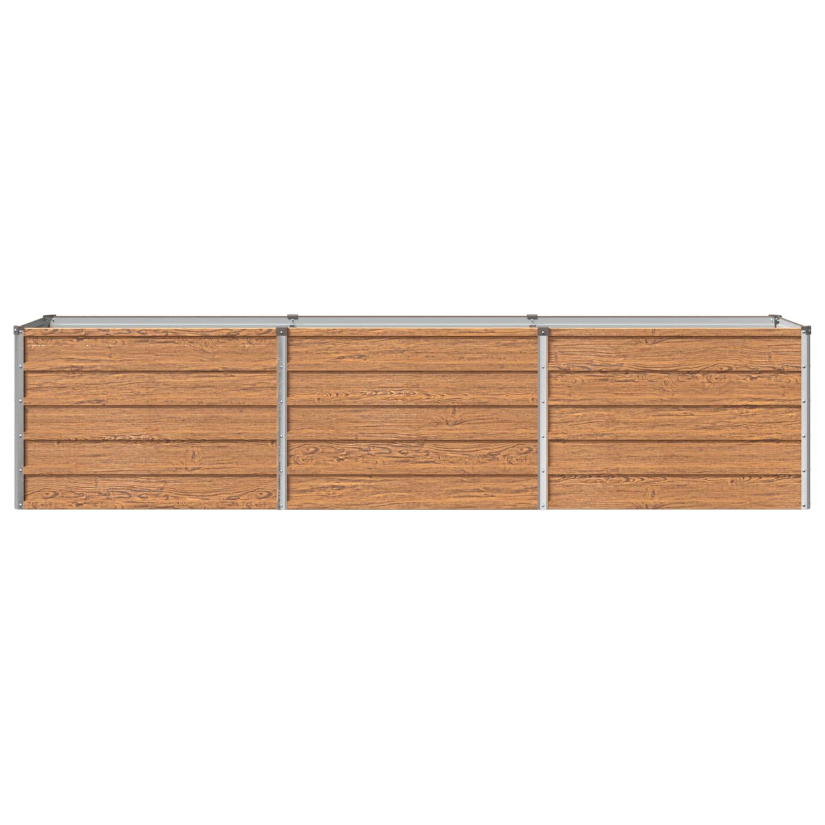 vidaXL Raised Garden Bed Wood Brown 240 x 40 x 55 cm cold-rolled steel 3