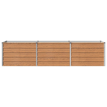 vidaXL Raised Garden Bed Wood Brown 240 x 40 x 55 cm cold-rolled steel 3