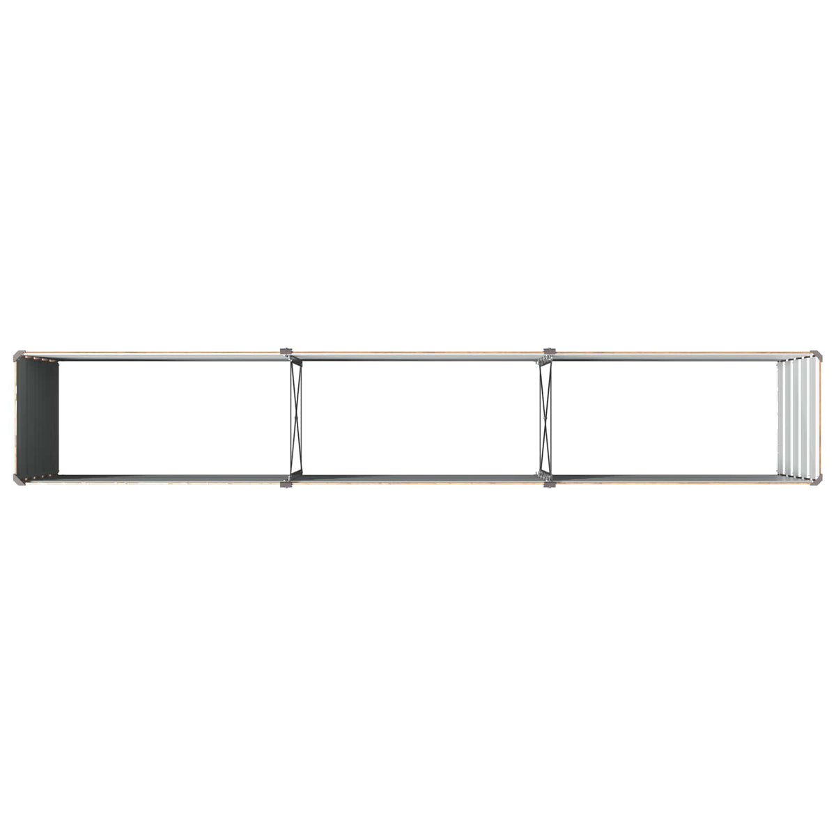 vidaXL Raised Garden Bed Wood Brown 240 x 40 x 55 cm cold-rolled steel 5