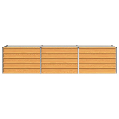 vidaXL Raised Garden Bed Natural 240 x 40 x 55 cm cold-rolled steel 3
