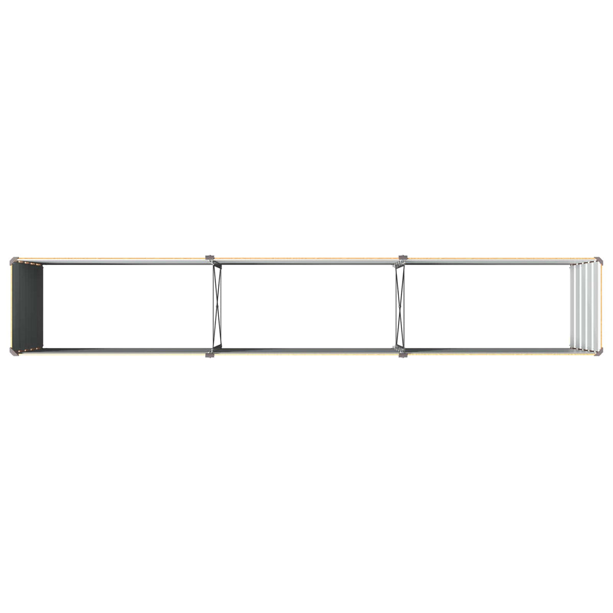 vidaXL Raised Garden Bed Natural 240 x 40 x 55 cm cold-rolled steel 5
