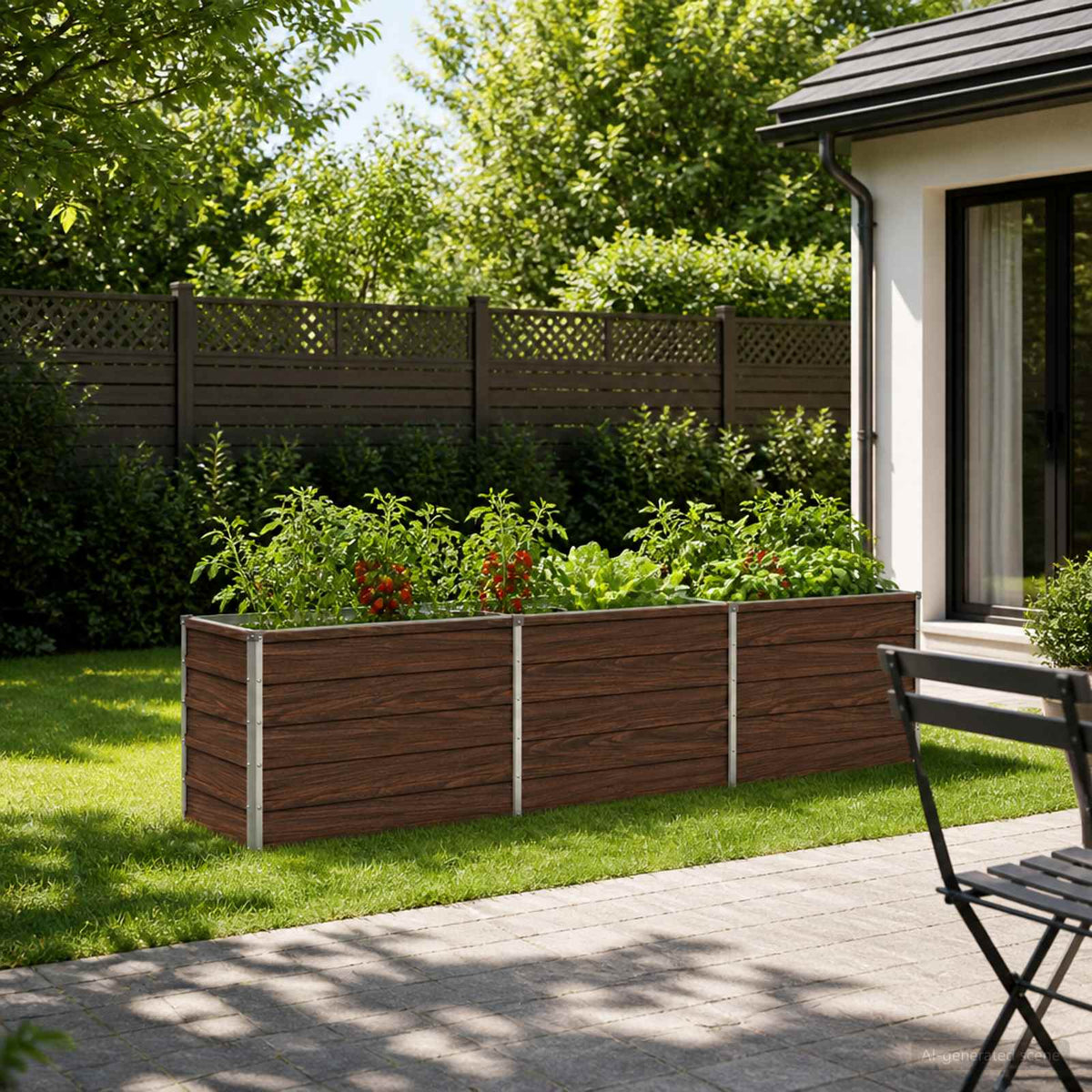 vidaXL Raised Garden Bed Black 240 x 40 x 55 cm cold-rolled steel 1