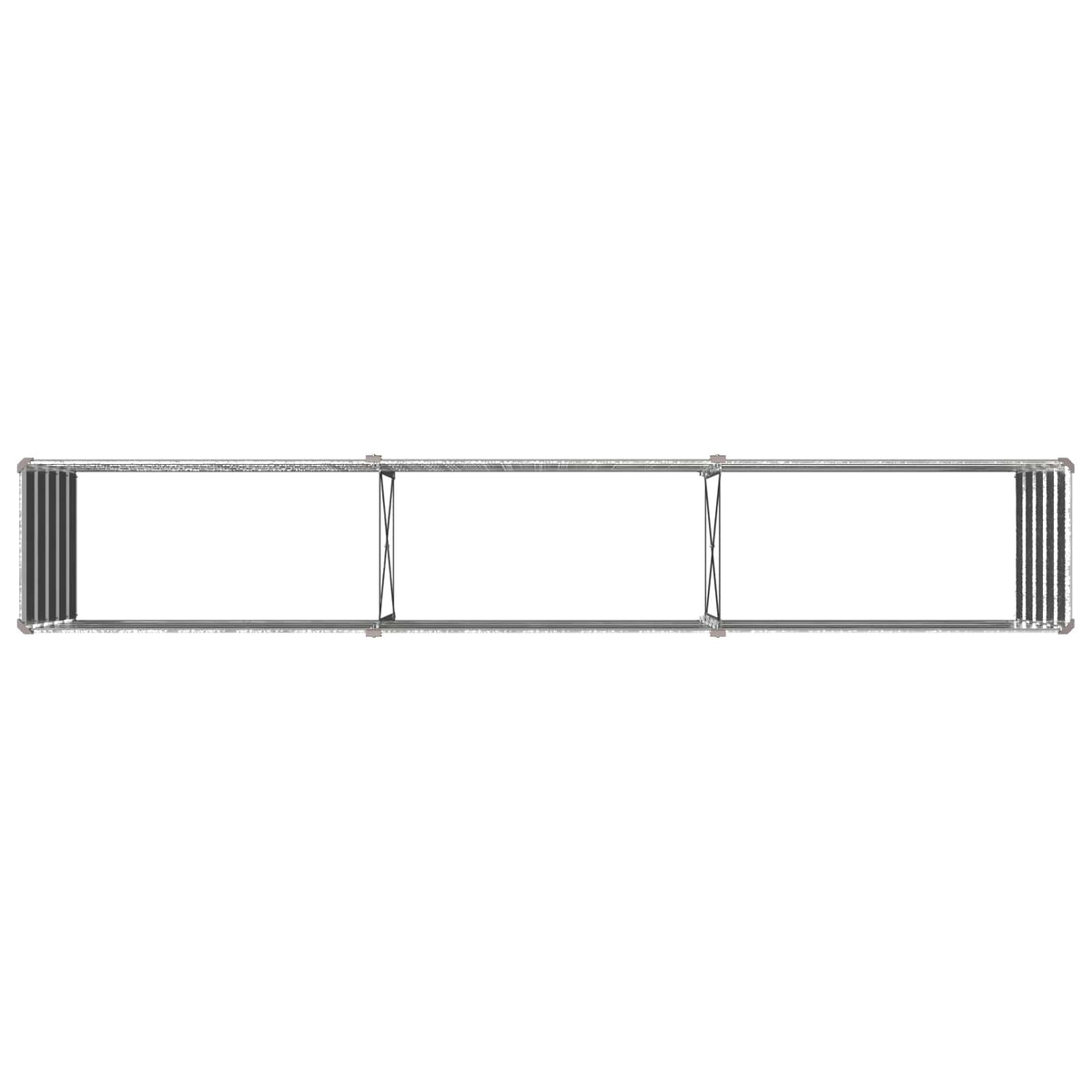 vidaXL Raised Garden Bed Silver 240 x 40 x 55 cm galvanized 5
