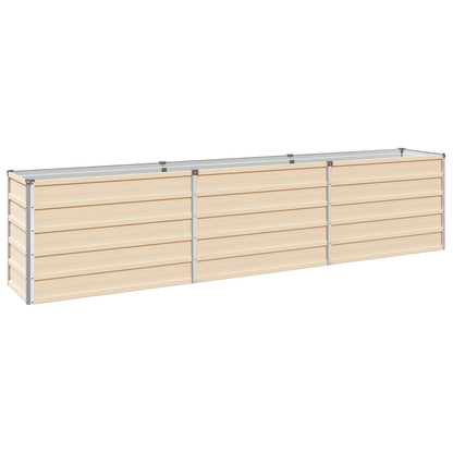 vidaXL Raised Garden Bed Ivory 240 x 40 x 55 cm cold-rolled steel 2
