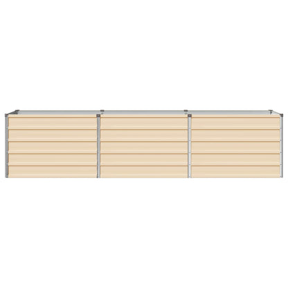 vidaXL Raised Garden Bed Ivory 240 x 40 x 55 cm cold-rolled steel 3