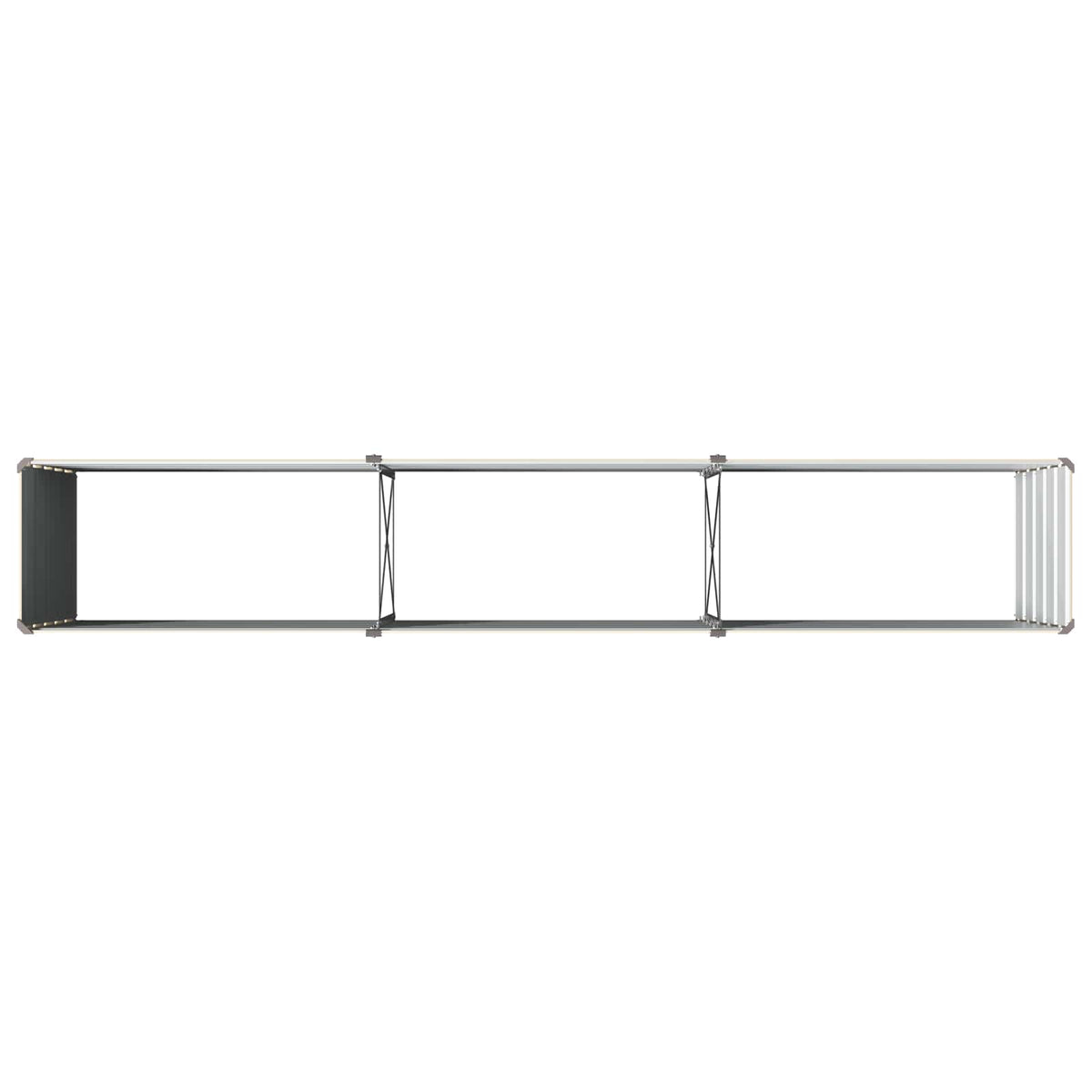 vidaXL Raised Garden Bed Ivory 240 x 40 x 55 cm cold-rolled steel 5