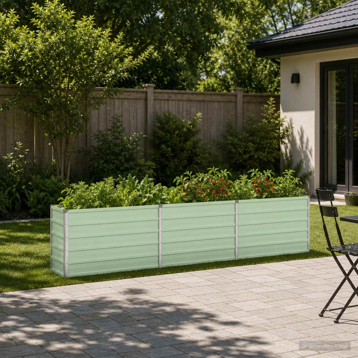 vidaXL Raised Garden Bed Pastel Green 240 x 40 x 55 cm 1
