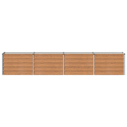 vidaXL Raised Garden Bed Wood Brown 321 x 40 x 55 cm Galvanised Steel 3