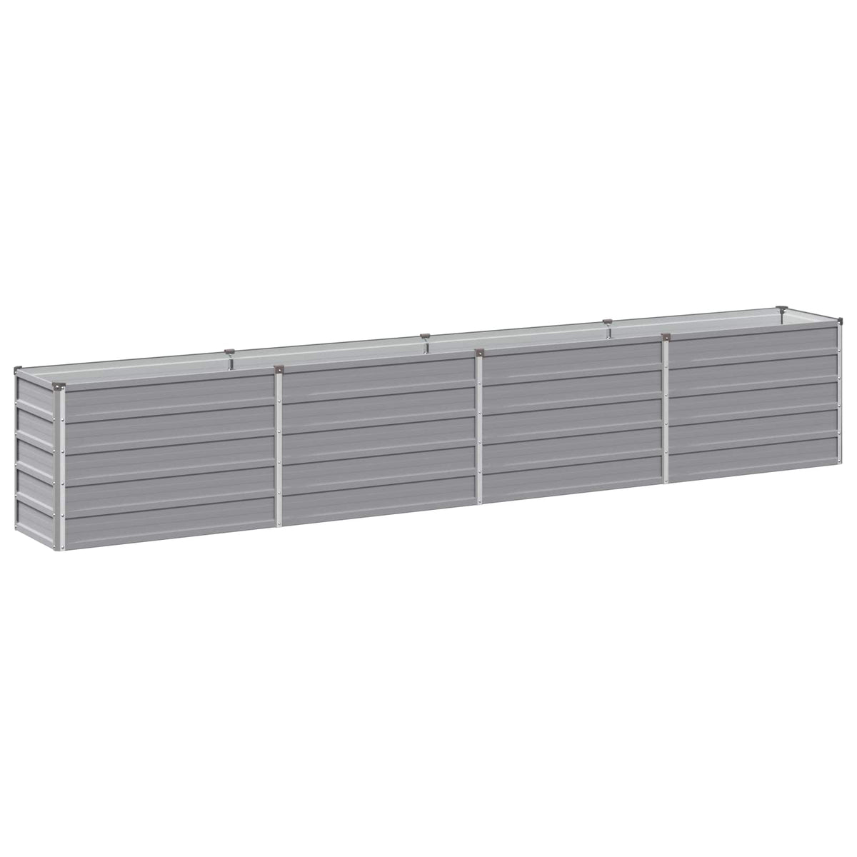 vidaXL Raised Garden Bed Grey 320 x 40 x 55 cm cold-rolled steel 2