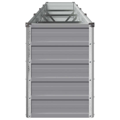 vidaXL Raised Garden Bed Grey 320 x 40 x 55 cm cold-rolled steel 4