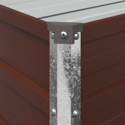 vidaXL Raised Garden Bed Brown 320 x 40 x 55 cm cold-rolled steel 6