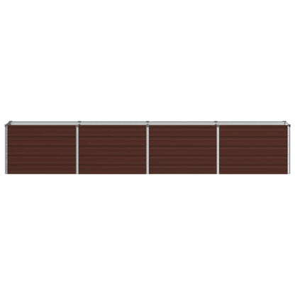 vidaXL Raised Garden Bed Brown 320 x 40 x 55 cm cold-rolled steel 3