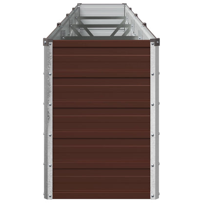 vidaXL Raised Garden Bed Brown 320 x 40 x 55 cm cold-rolled steel 4