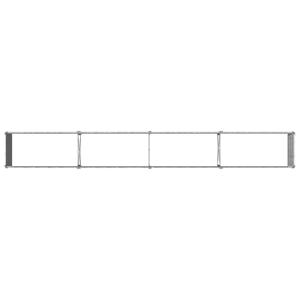 vidaXL Raised Garden Bed Silver 320 x 40 x 55 cm galvanized 5