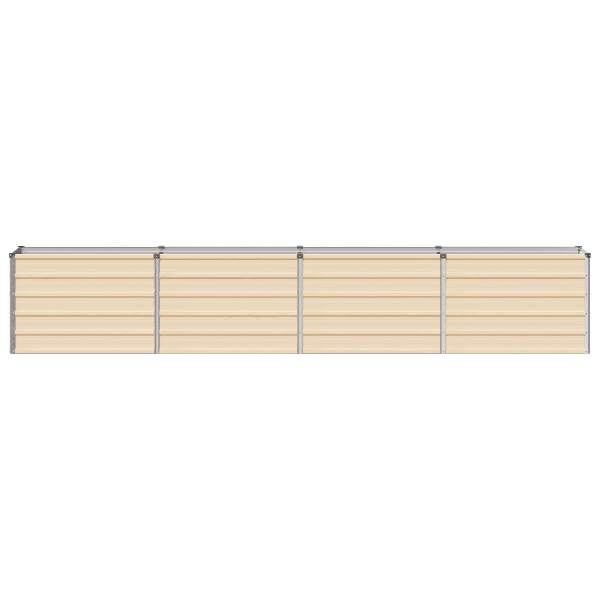 vidaXL Raised Garden Bed Ivory 321 x 40 x 55 cm Galvanised Steel 3