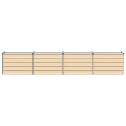 vidaXL Raised Garden Bed Ivory 321 x 40 x 55 cm Galvanised Steel 3