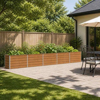 vidaXL Raised Garden Bed 400 x 40 x 55 cm Galvanised Steel