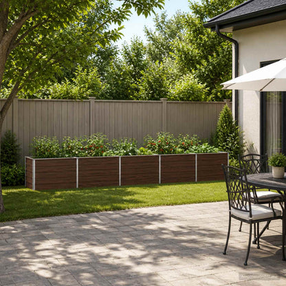 vidaXL Raised Garden Bed 400 x 40 x 55 cm Galvanised Steel