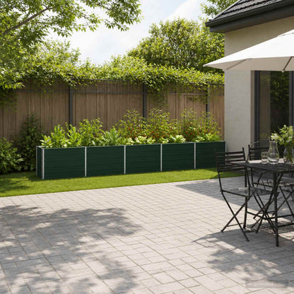 vidaXL Raised Garden Bed 400 x 40 x 55 cm Galvanised Steel
