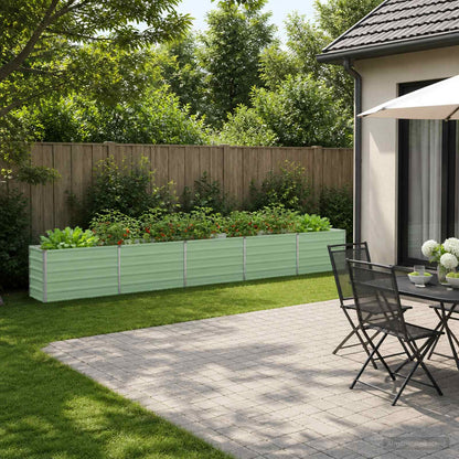 vidaXL Raised Garden Bed Pastel Green 400 x 40 x 55 cm 1