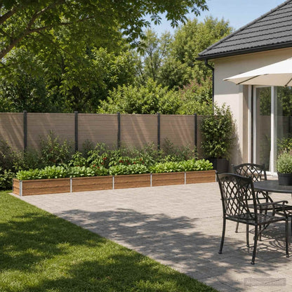 vidaXL Raised Garden Bed 400 x 40 x 24 cm Galvanised Steel