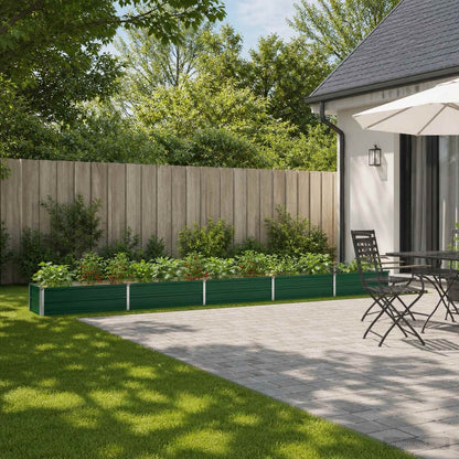 vidaXL Raised Garden Bed 400 x 40 x 24 cm Galvanised Steel
